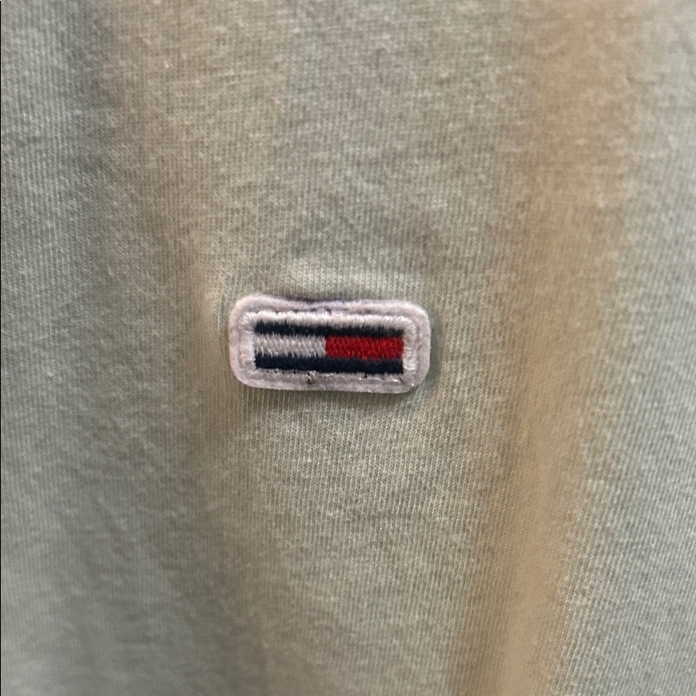 Tommy Hilfiger Classic Seafoam Green Cotton T-Shirt - Picture 3 of 7